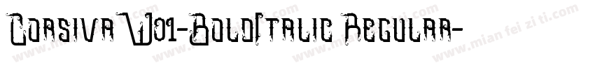 CorsivaW01-BoldItalic Regular字体转换